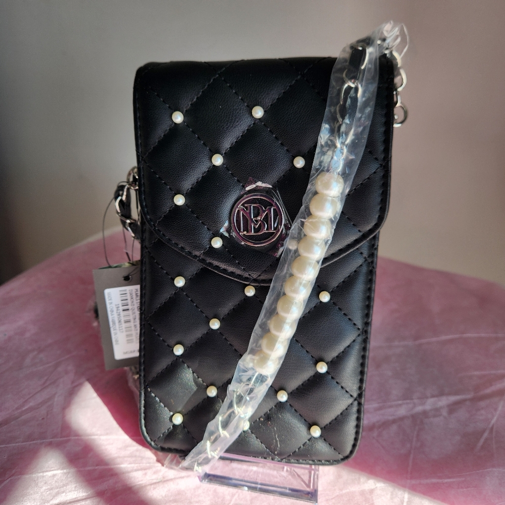 Badgley Mischka Diamond Quilt phone cases, crossbody w/pearls, NWT-SELECT ONE! - Picture 4 of 11